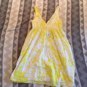 Women's Yellow and White Sundress